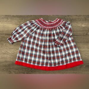🎄TBBC 18-24M OG HTF Tillingham Sandy Smocked LS Dress EUC